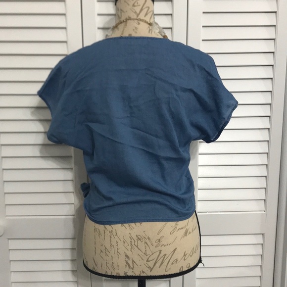 🔥BOGO 50🔥 Madewell Lightweight Denim Wrap Top - Picture 3 of 7